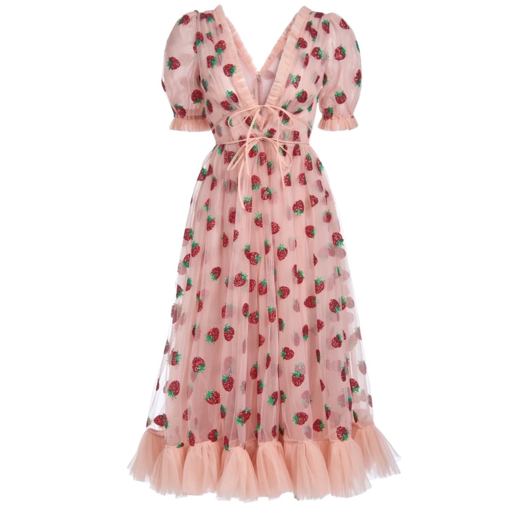 Lirika Matoshi Strawberry Midi Dress